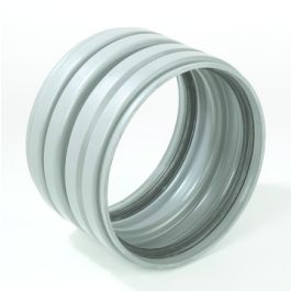 PVC Flexibele Steekmof 110mm 2 x manchetmof SN4 grijs
