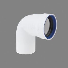 PP+ bocht 40mm 90° 1 x manchetmof wit