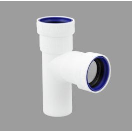 PP+ T-stuk 40x40mm 90° 3 x manchetmof wit