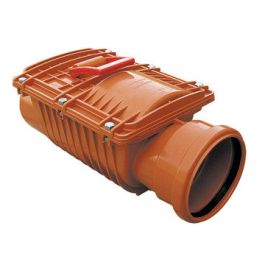 PVC Ontstoppingsstuk 125mm met keerklep en vergrendeling Robr