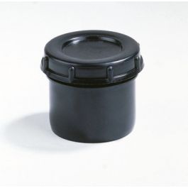 PP+ Eindstuk met schroefdeksel passend in de mof 160mm spie zwart